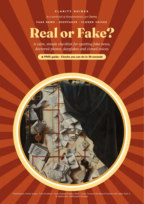 Cover of Real or Fake? Spotting Fake News, Deepfakes & AI Fakes