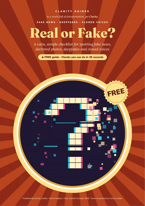 Cover of Real or Fake? Spotting Fake News, Deepfakes & AI Fakes