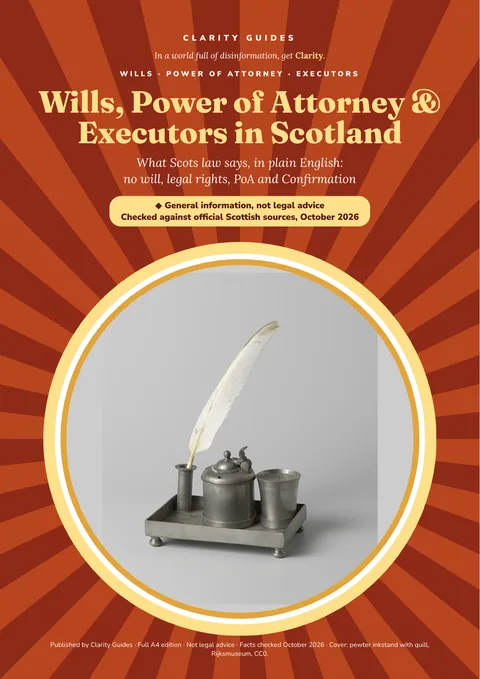 Cover of Wills, Power of Attorney & Executors in Scotland