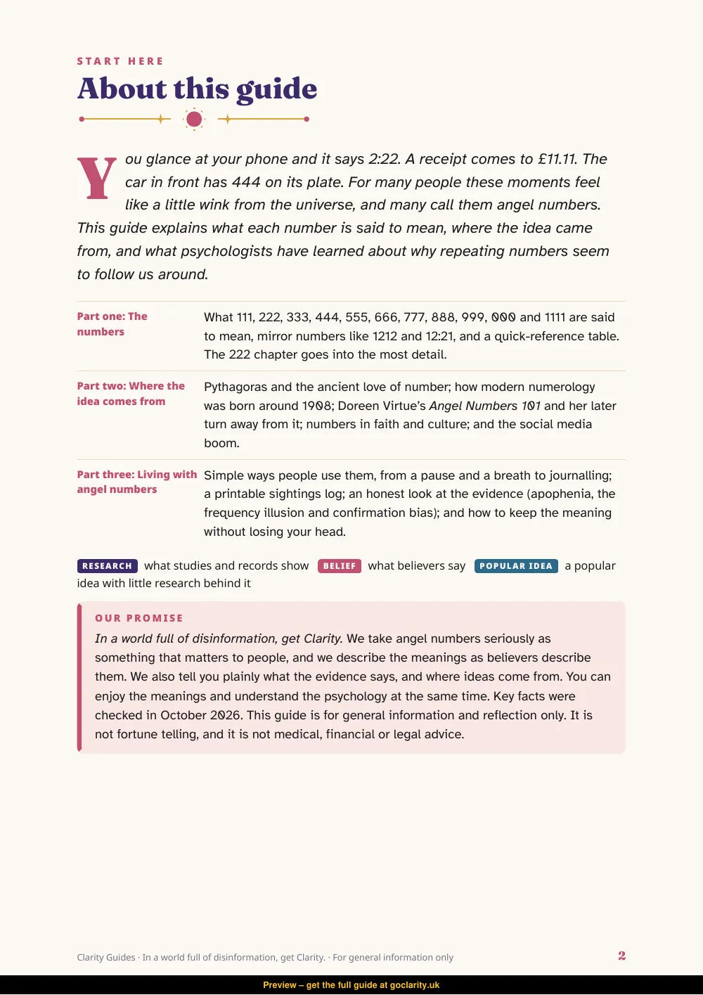 Angel Numbers, preview page 2