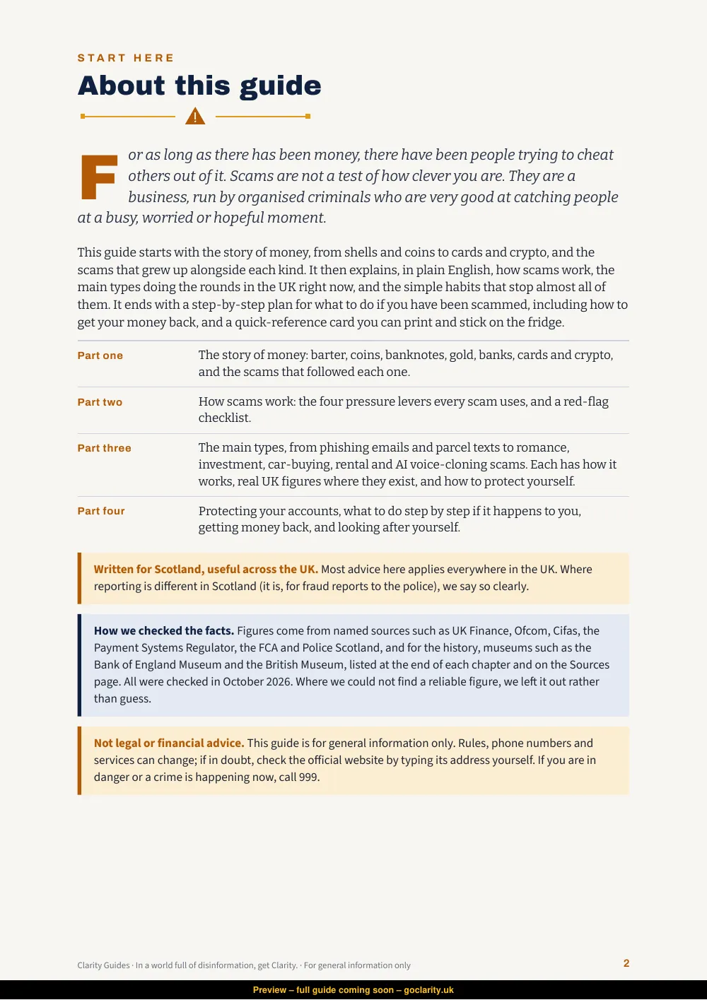 Avoiding Scams, preview page 2