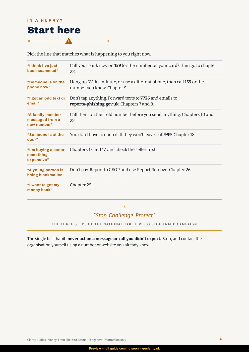 Avoiding Scams, preview page 4