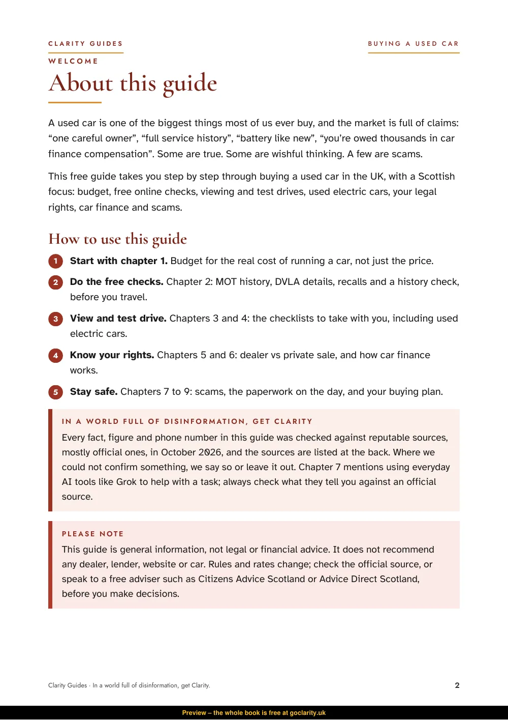 Buying a Used Car, preview page 2