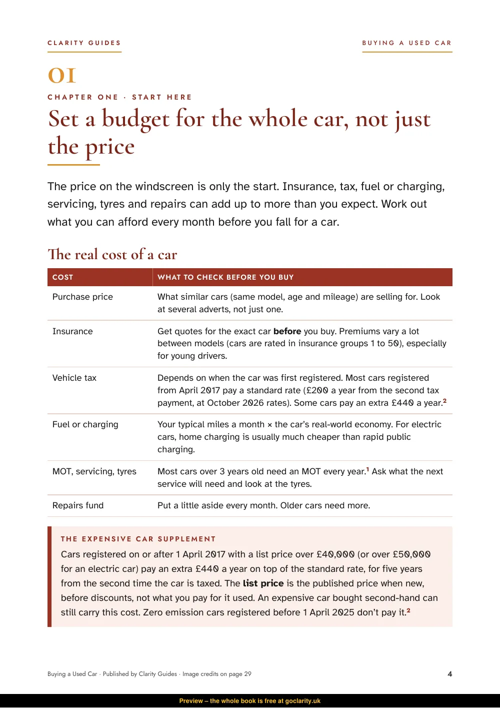 Buying a Used Car, preview page 4