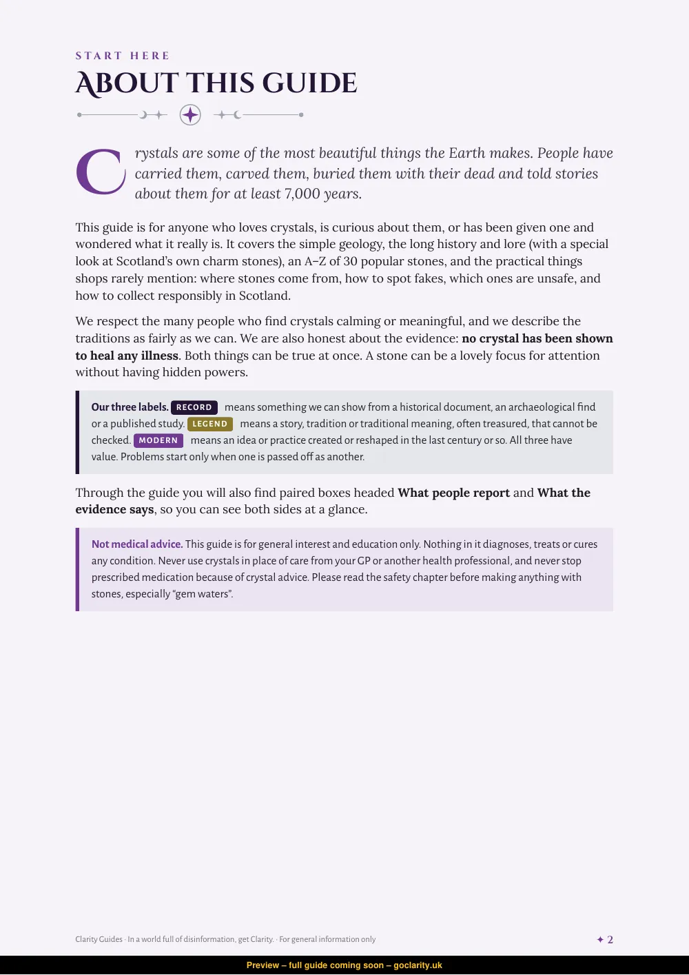 Crystals, preview page 2