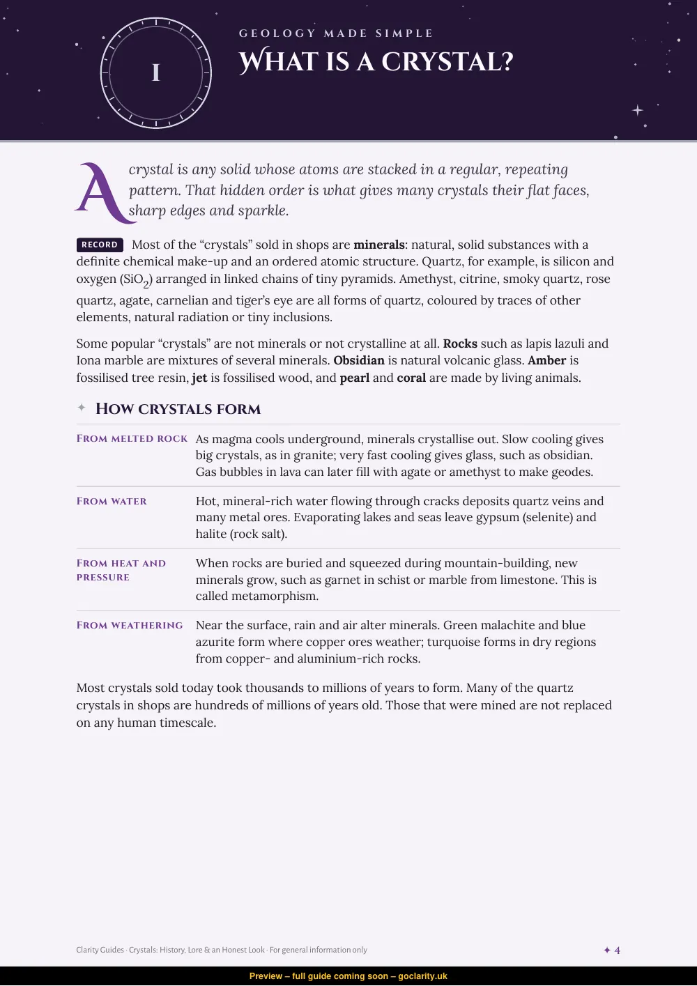 Crystals, preview page 4