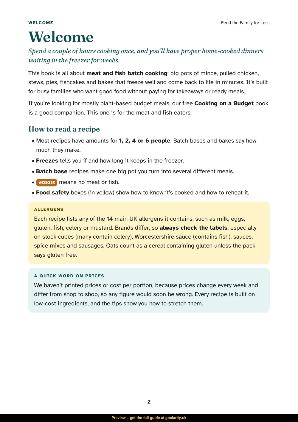 Feed the Family for Less, preview page 2
