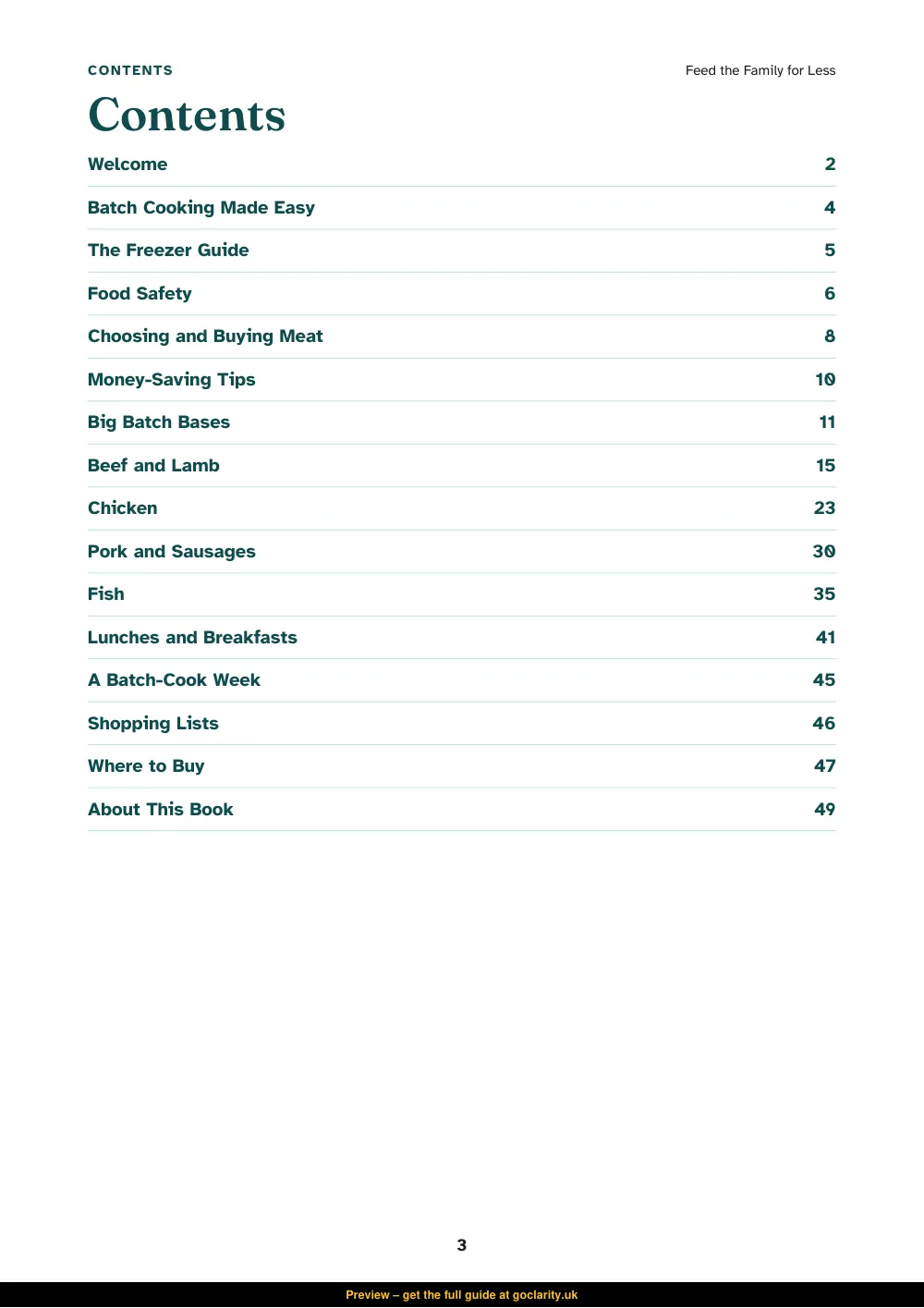 Feed the Family for Less, preview page 3