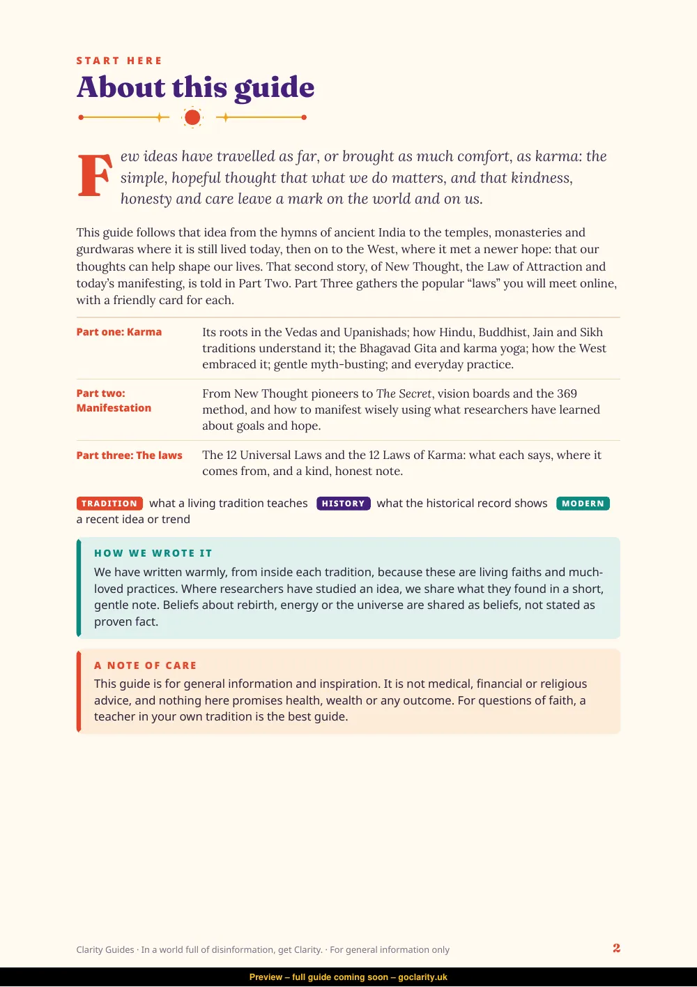 Karma, Manifestation & the Laws, preview page 2