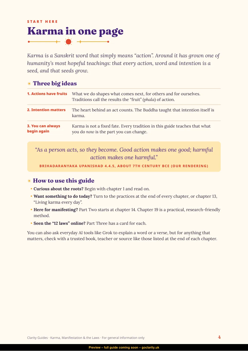 Karma, Manifestation & the Laws, preview page 4