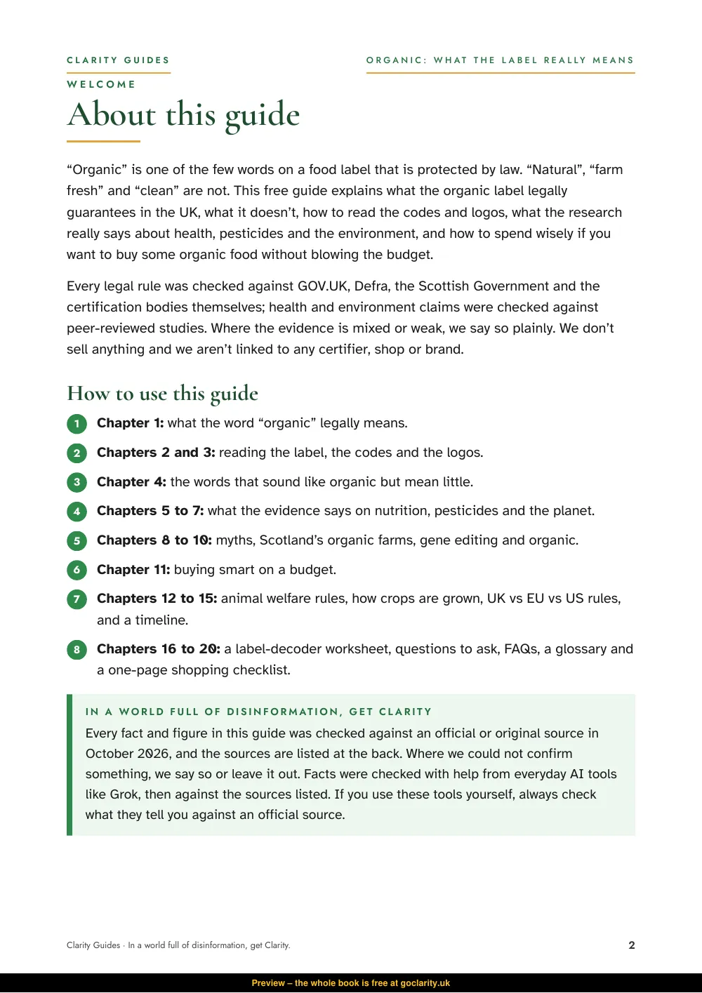 Organic: What the Label Really Means, preview page 2