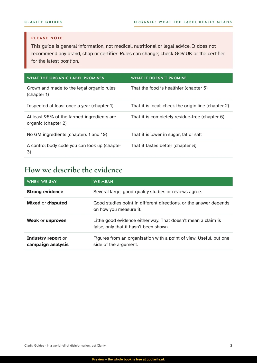 Organic: What the Label Really Means, preview page 3