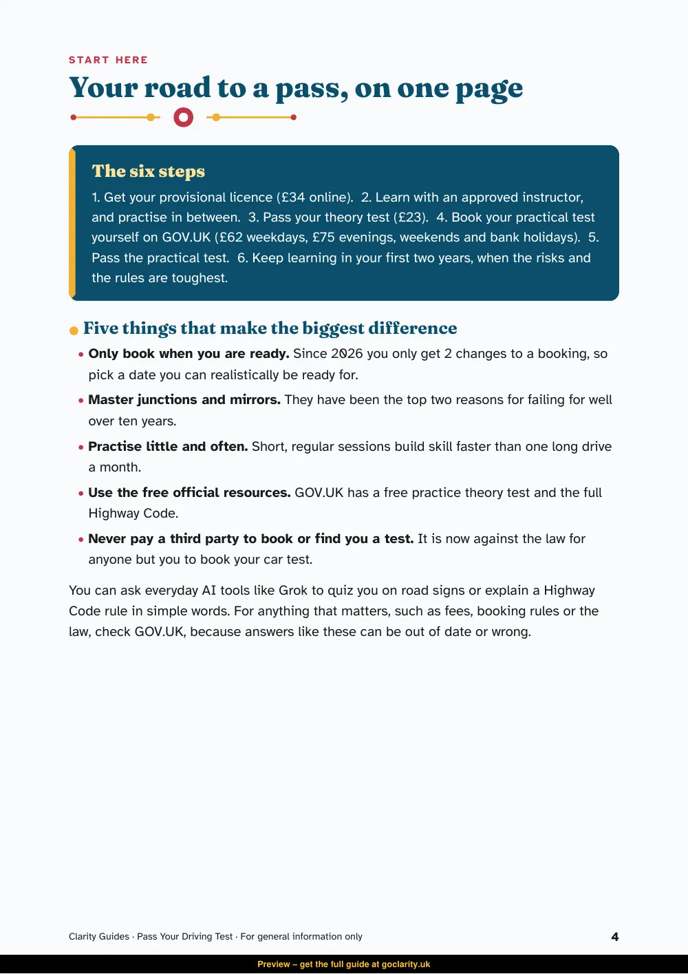 Pass Your Driving Test, preview page 4