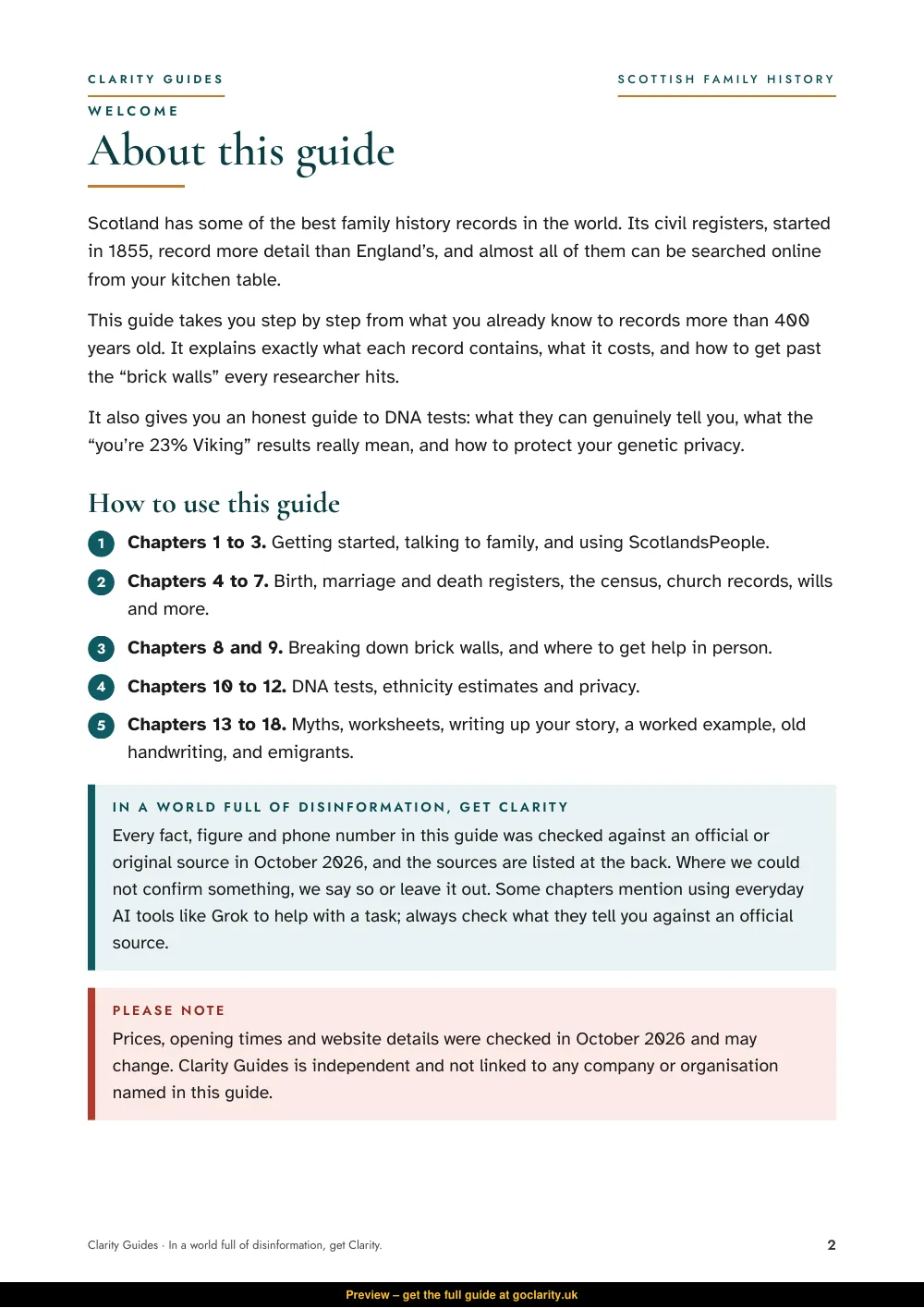 Scottish Family History & DNA, preview page 2