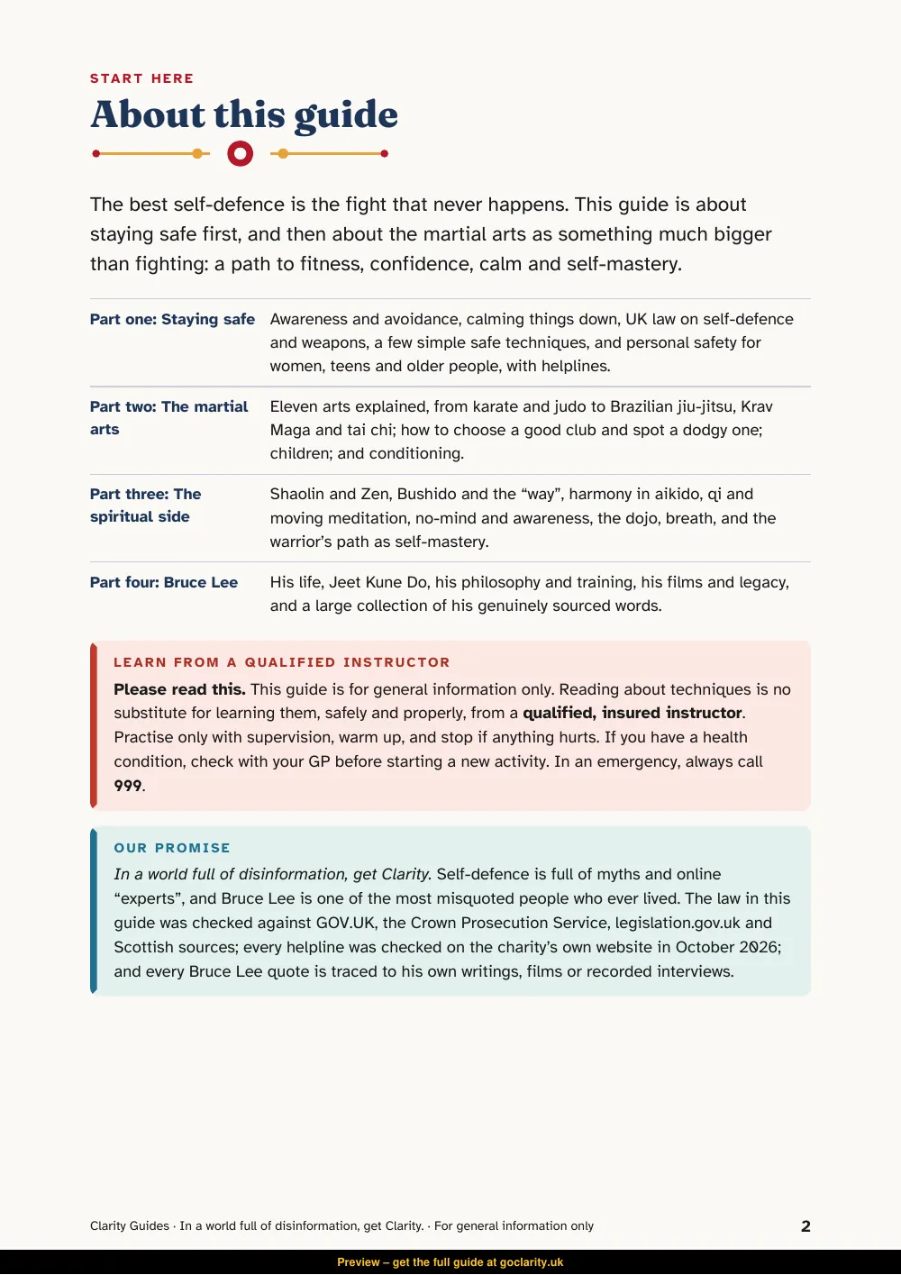Self Defence & Martial Arts, preview page 2