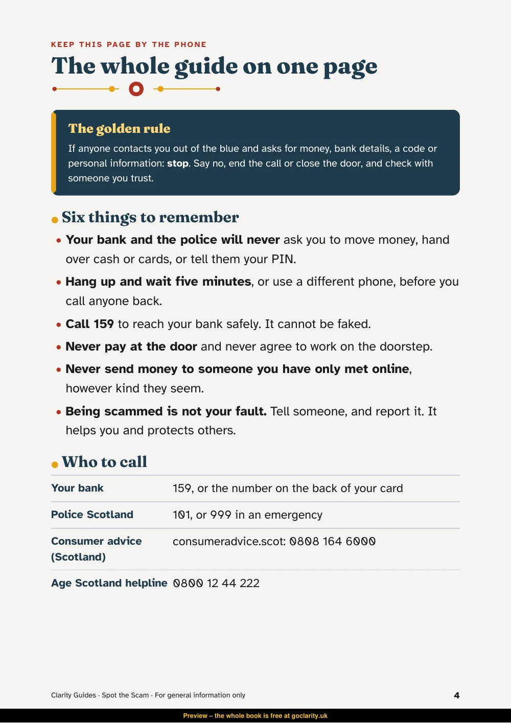 Spot the Scam, preview page 4