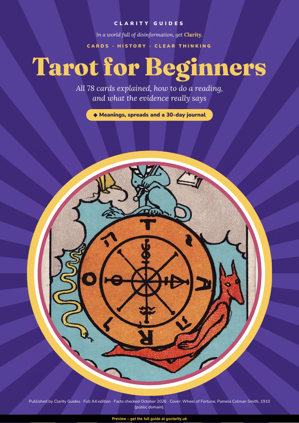 Tarot for Beginners, preview page 1