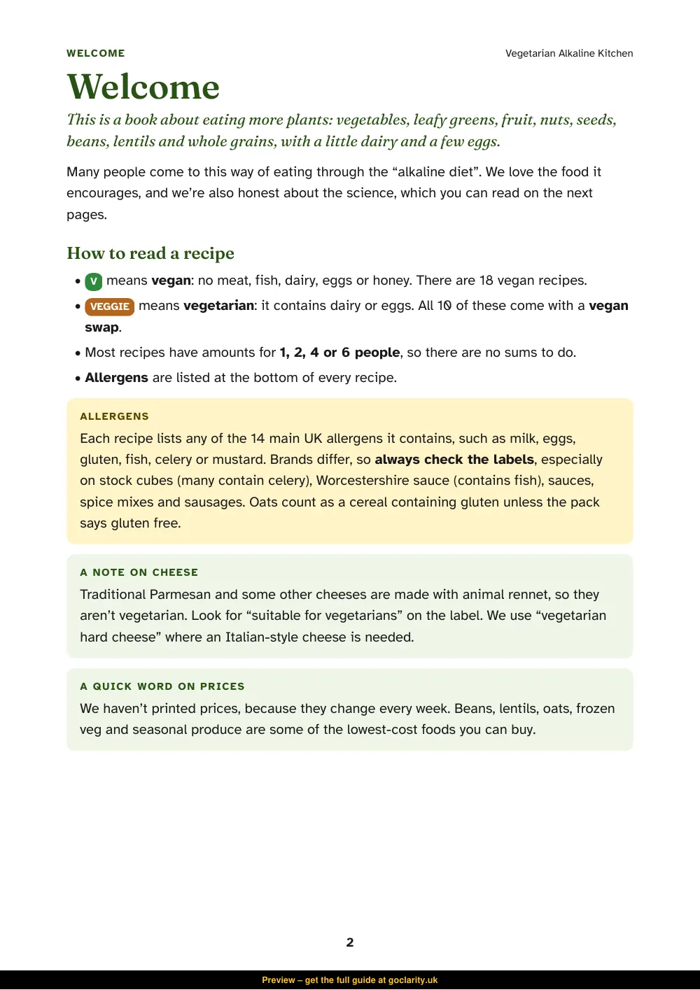 Vegetarian Alkaline Kitchen, preview page 2