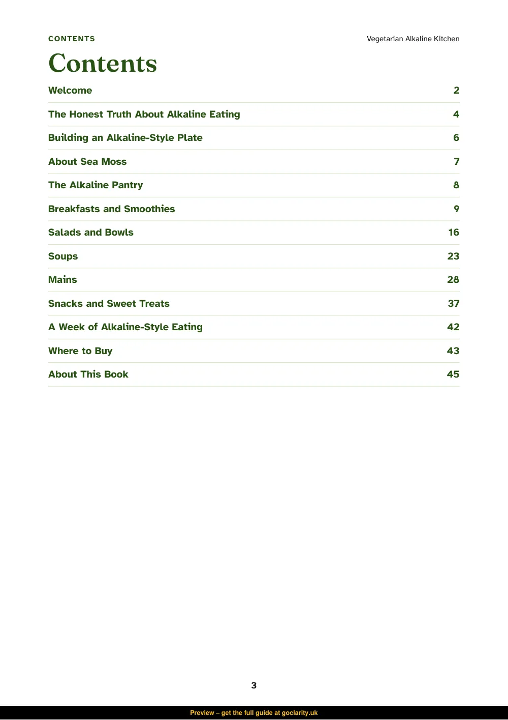 Vegetarian Alkaline Kitchen, preview page 3
