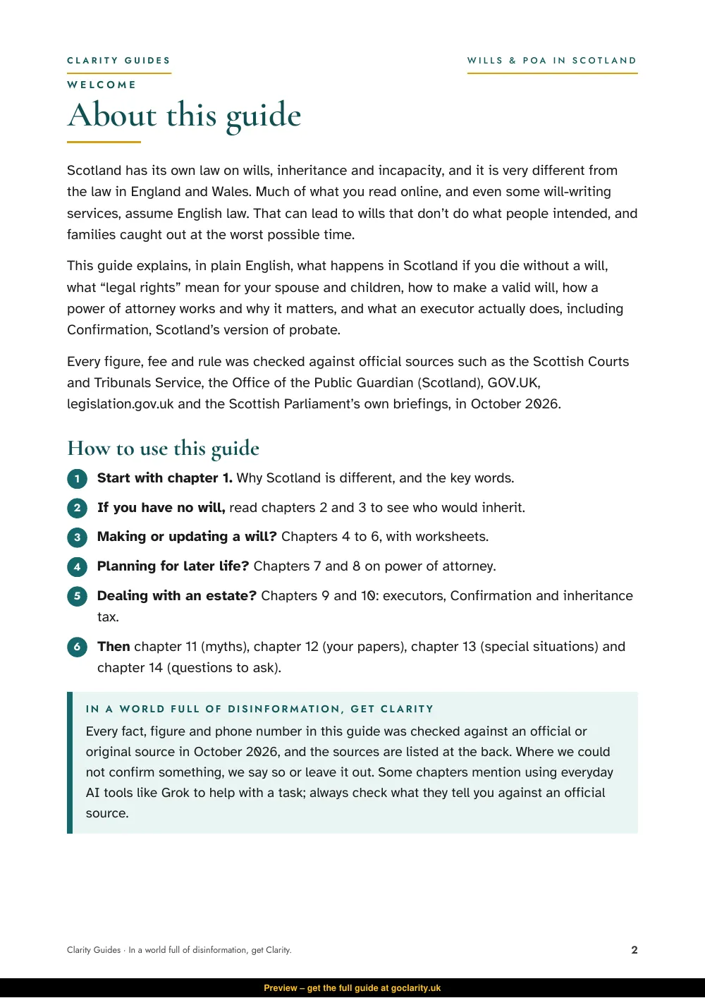 Wills & Power of Attorney, preview page 2