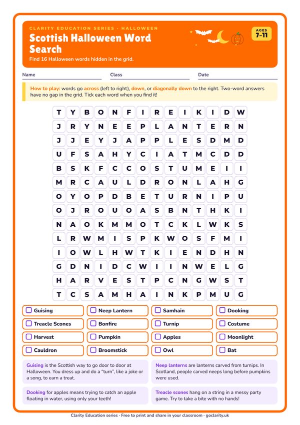 Preview of Halloween worksheet 1