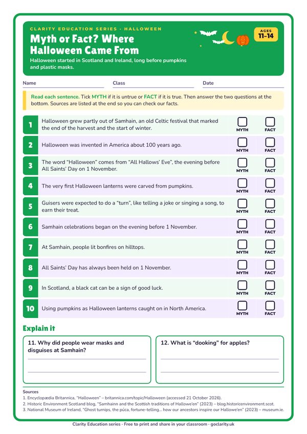 Preview of Halloween worksheet 3